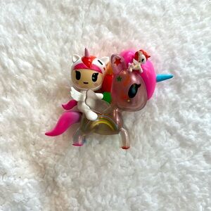 Tokidoki Pink and White Unicorn with rider
